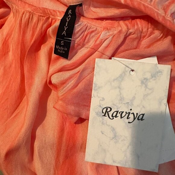 Raviya Womens Size S Coral Orange Tiered Dress Swimsuit Cover-Up NWT - Picture 7 of 9